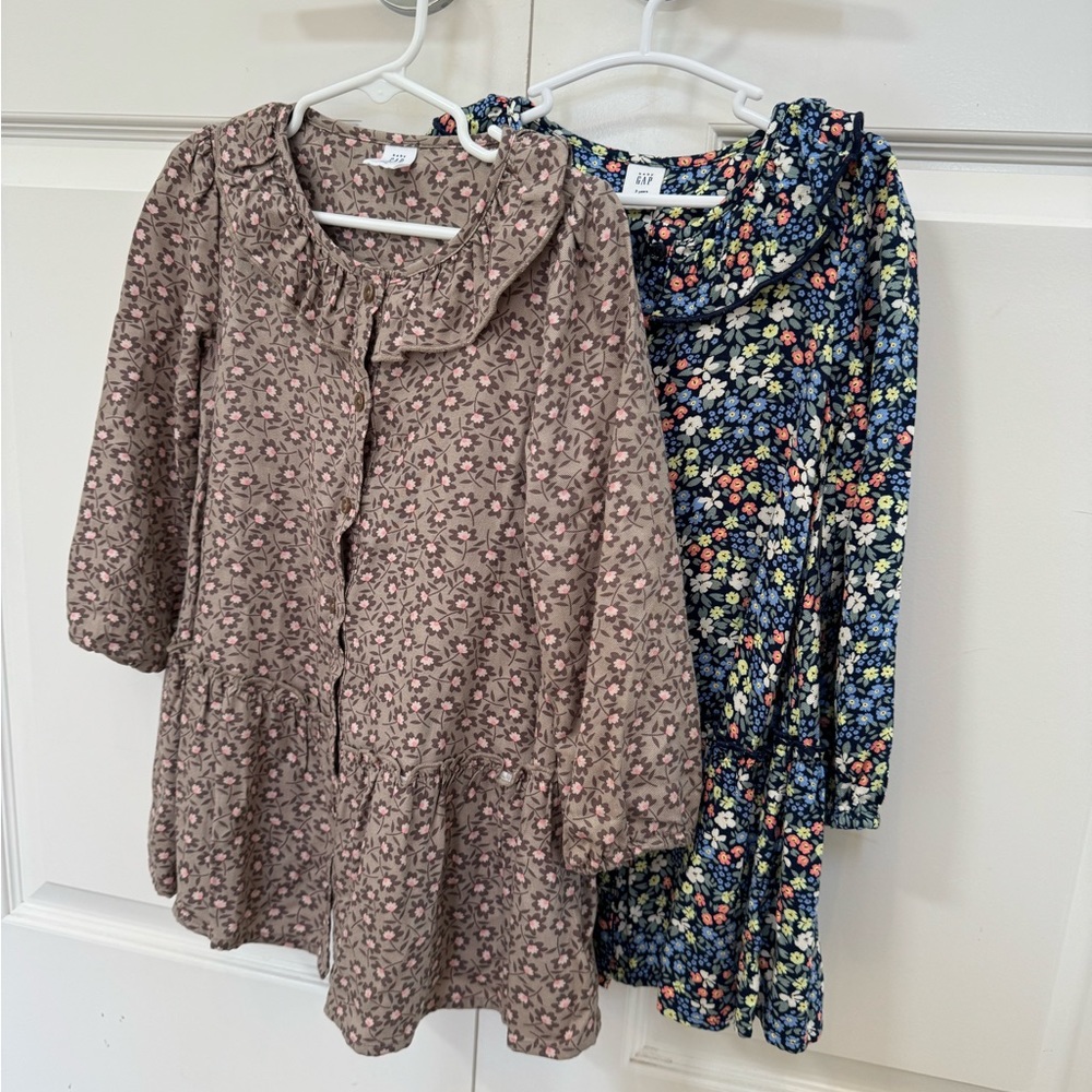 Set of 2, Toddler Ruffled Tiered Dress from GAP, sz 3T
